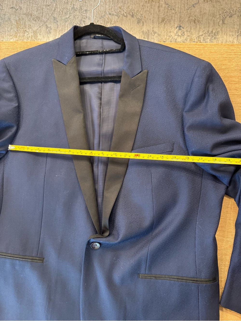 Calvin Klein Men's Navy Blue 100% Lapel Tuxedo Jacket - Picture 6 of 7